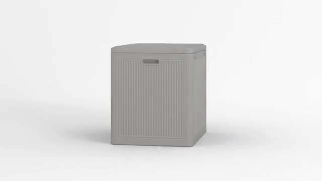 22 Gallon Gray Plastic Outdoor Deck Storage Box