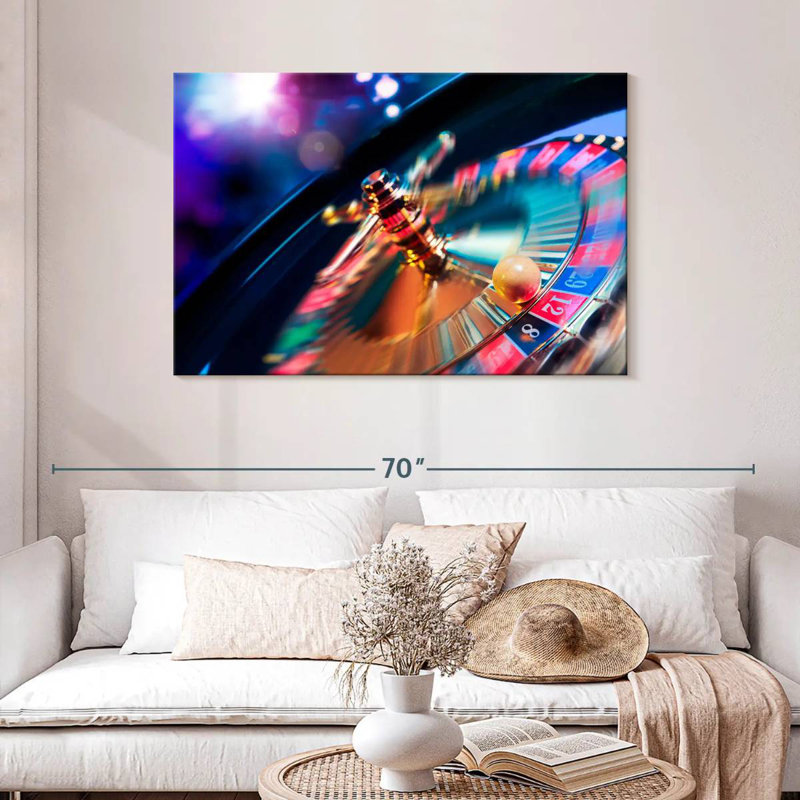 Senne Spinning Neon Roulette, 30" H x 45" W