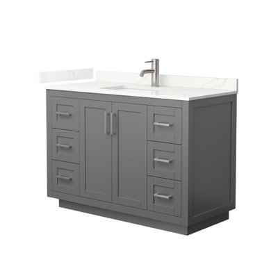 Miranda 48" Freestanding Single Bathroom Vanity with Quartz Top