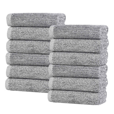  Ensemble de serviettes de table en mélange de coton et viscose - Conception nervurée texturée - Séchage rapide