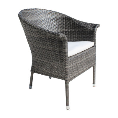 Neumark Patio Dining Armchair with Cushion by Red Barrel Studio