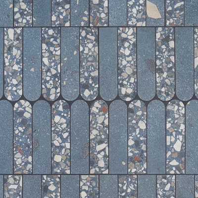 Kobe Fin 2X8 Terrazzo Look Matte Porcelain Mosaic Tile