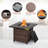 Emmaus 4-Person Swivel Sofa Chairs Seating Group with Fire Pit Table-110429572