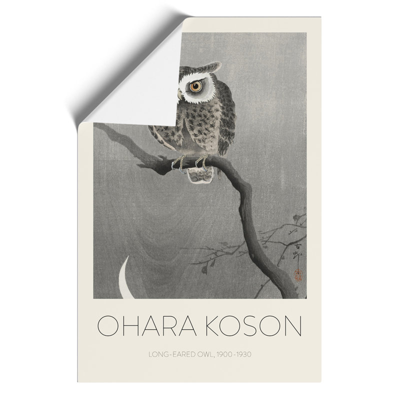 Long Eared Owl upon a Tree Print by Ohara Koson - Frameless Print, 42cm H x 30cm W x 0.1cm D