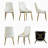 Shivani 6 - Person Sintered Stone Tabletop Dining Table Set With Upholstered PU Leather Chairs-1812161118-1826485945
