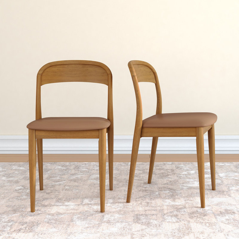 Loar Upholstered Dining Chair, Brown, Brown