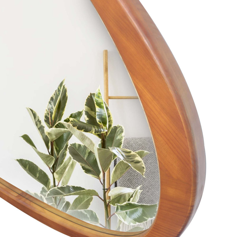 Miroir mural en bois massif 45 po,  Walnut