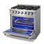Cuisinière à gaz autoportante professionnelle 36 po 5,2 pi cu-139870479
