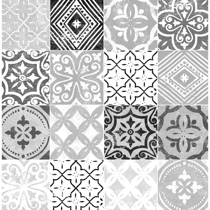 Geometric Vinyl Peel & Stick Wallpaper Roll by Stacy Garcia Home, Graystone