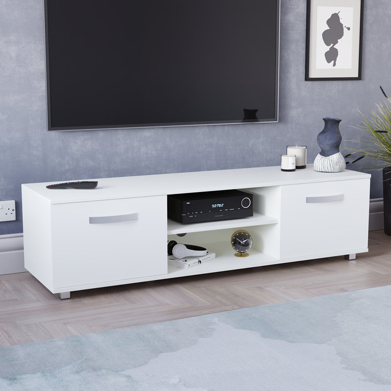 Muskoka TV Stand for TVs, White, 38 cm H x 120 cm W x 40 cm D