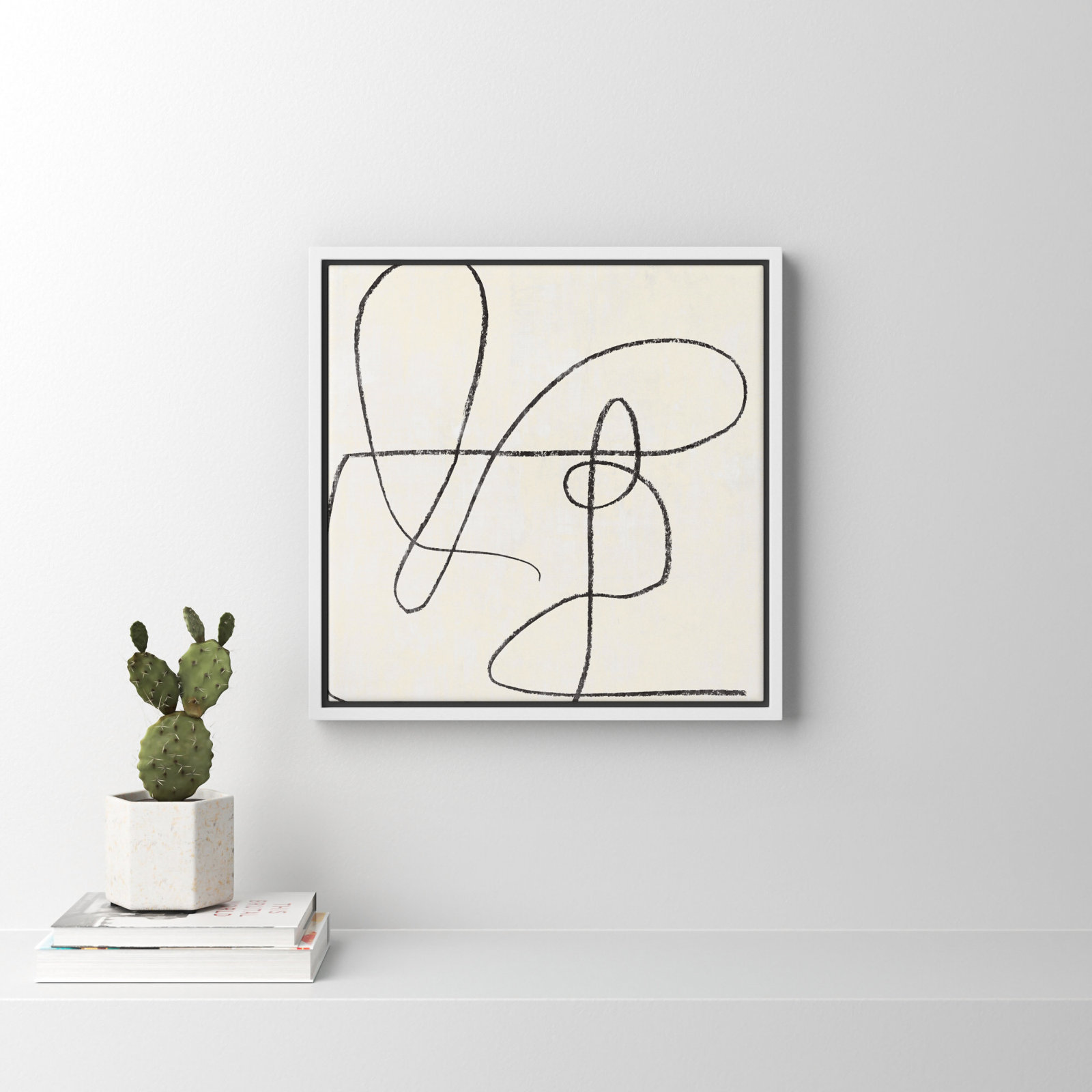 Juxtaposing, 25.5" H x 25.5" W, White