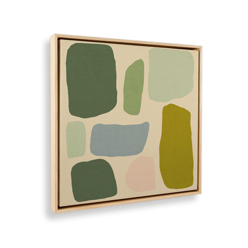 Chromatique Rhythms V2 par Golden Glow Interiors, Cadre américain en érable flottant, H 14 po x l 14 po x P 1,75 po