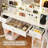 Vanity Table With Mirror, Lights And Charging Station - White