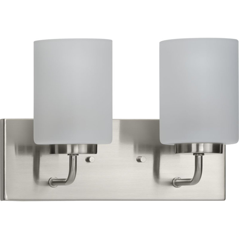 2 - Light Dimmable Vanity Light, Brushed Nickel