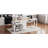 74.5 Inch Kitchen Island With Extendable Dining Table , Rolling Kitchen Island On Wheels With Spice Rack And 2 Drawers, 4 Door Cabinet, For Kitchen, Dining Room, White-1019372285