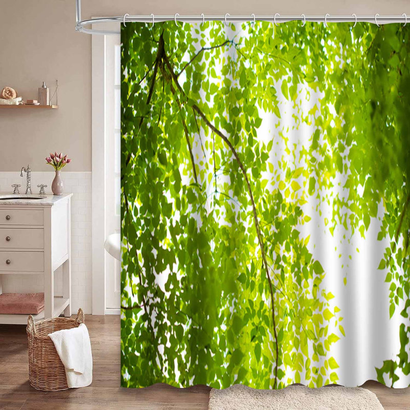 Rideau de douche imperméable doré, rideaux de douche pour la salle de bain avec 12 crochets, 72" L x 72" W