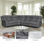 Canapé d'angle modulaire inclinable électrique Kimblyn 97''-119,5'', style moderne et contemporain, en similicuir.-1217330586-1235414130