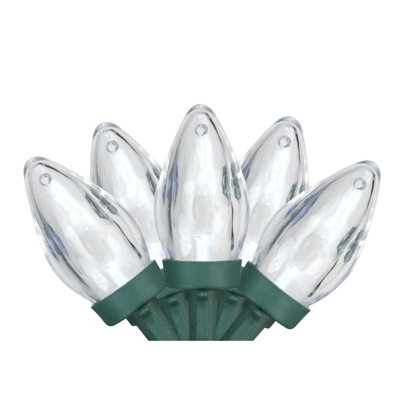 25 LED C7 Christmas Light Set, Pure white