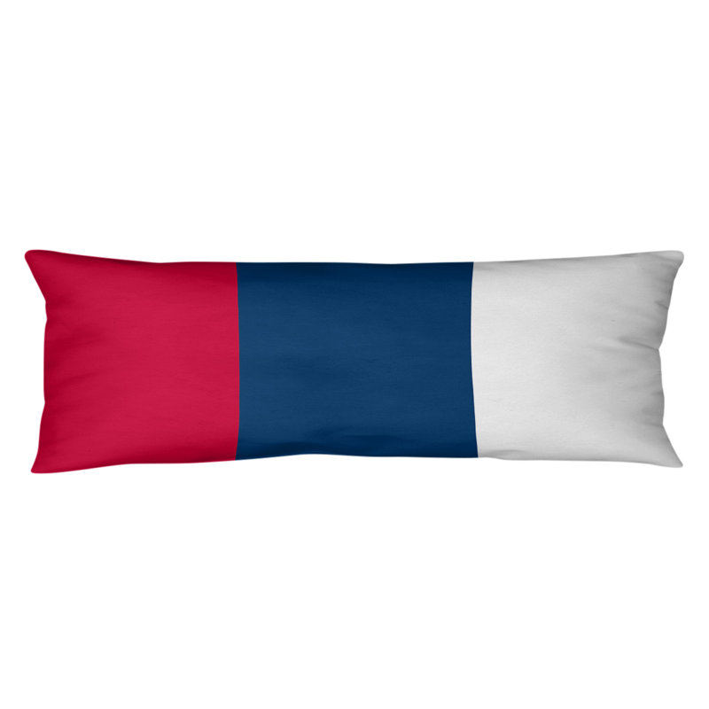 Oreiller de corps en polyester Atlanta, Arizona, Rouge / bleu marine