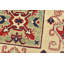 Tapis beige / rouge en laine noué à la main de conception unique 4 pi 10 po x 6 pi 8 po