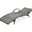 Chaise longue grise d'extérieur pour 2 personnes, fauteuil inclinable de patio avec table d'appoint, table moderne réglable à 5 niveaux de 80 po et pour les loisirs-60226769