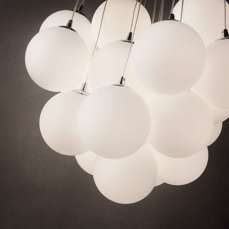 22 - Light White Cluster Pendant