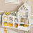 Versatile Children's Bookshelf with House-Shaped Design, Multi-Functional Storage for Books and Toys-528956517