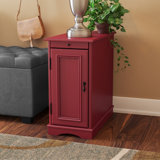 Bankhead 24'' Tall Storage End Table with Built-In Charging Station
