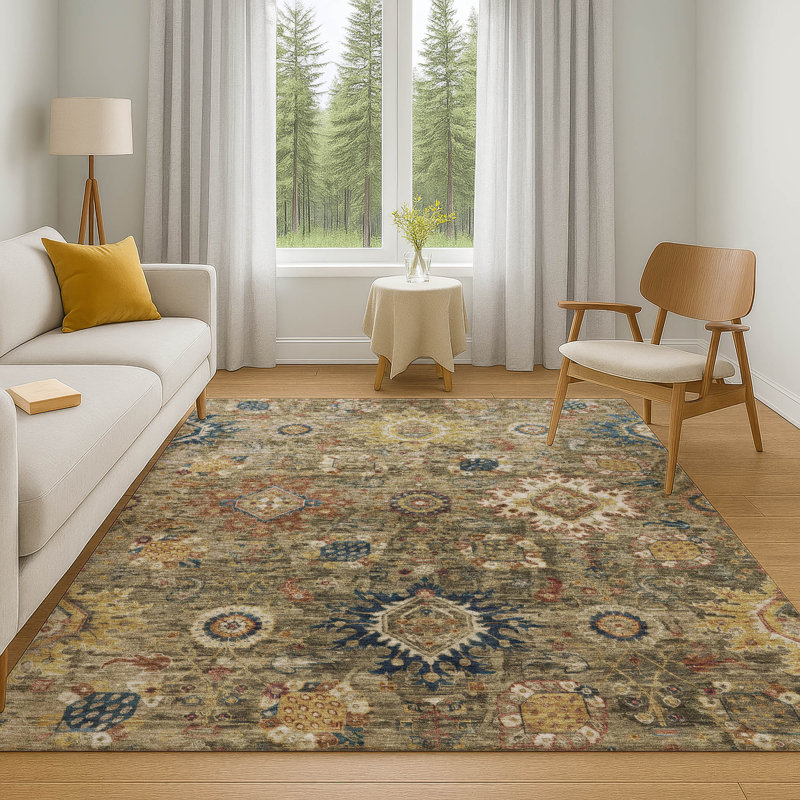 Machine Washable Mayfield AMF1927 Global Rug, Rectangle 10' x 14'