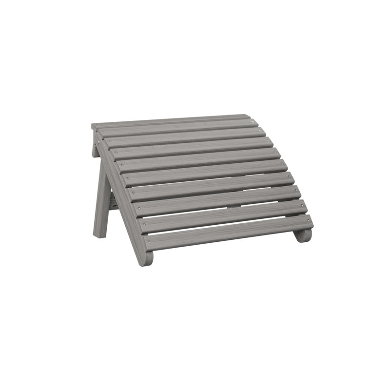 Berlin Gardens Regular Folding Adirondack Footstool, Driftwood Gray