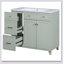 Meuble-lavabo de style transitionnel de 36 pouces avec lavabo en résine, rangement spacieux et design élégant pour les salles de bain modernes