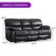 Canapé inclinable manuel rembourré en similicuir de 85 po de largeur avec coussin supérieur-682471947