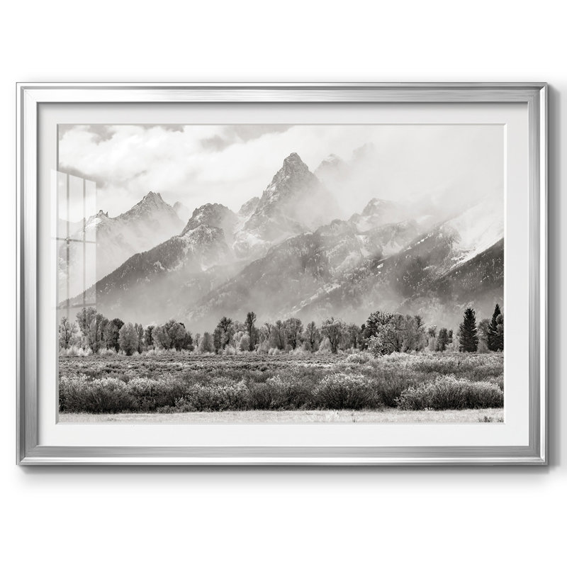 " Teton Range ", Silver, 27" H x 39" W x 1.5" D