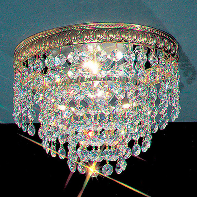 Plafonnier semi-encastré à paniers en cristal, H 6 po x l 8 po x P 8 po, Crystalique-Plus