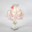 Lampe de table teintée 12,2 pouces de style princesse avec abat-jour rose-72274604