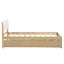 De lit simple et élégant avec lit gigogne fonctionnel en chêne blanc brillant pour chambre à coucher, compact-88844404-88844393