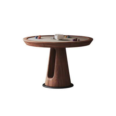 39.37"Retro Solid Wood Brown Poker-Specific Table