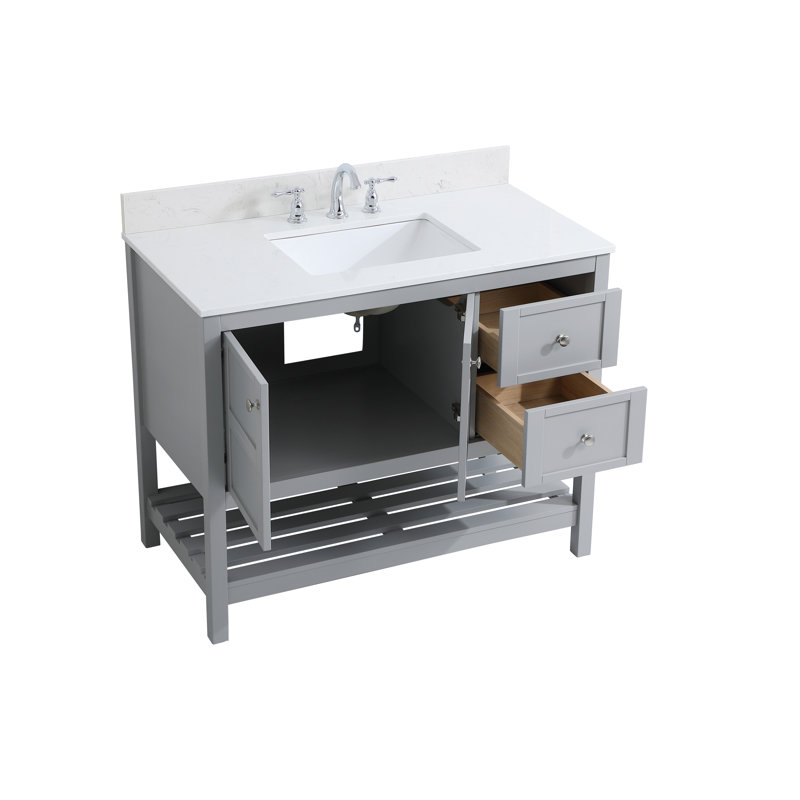 Ensemble de meuble-lavabo simple 42 po Krish, Gris