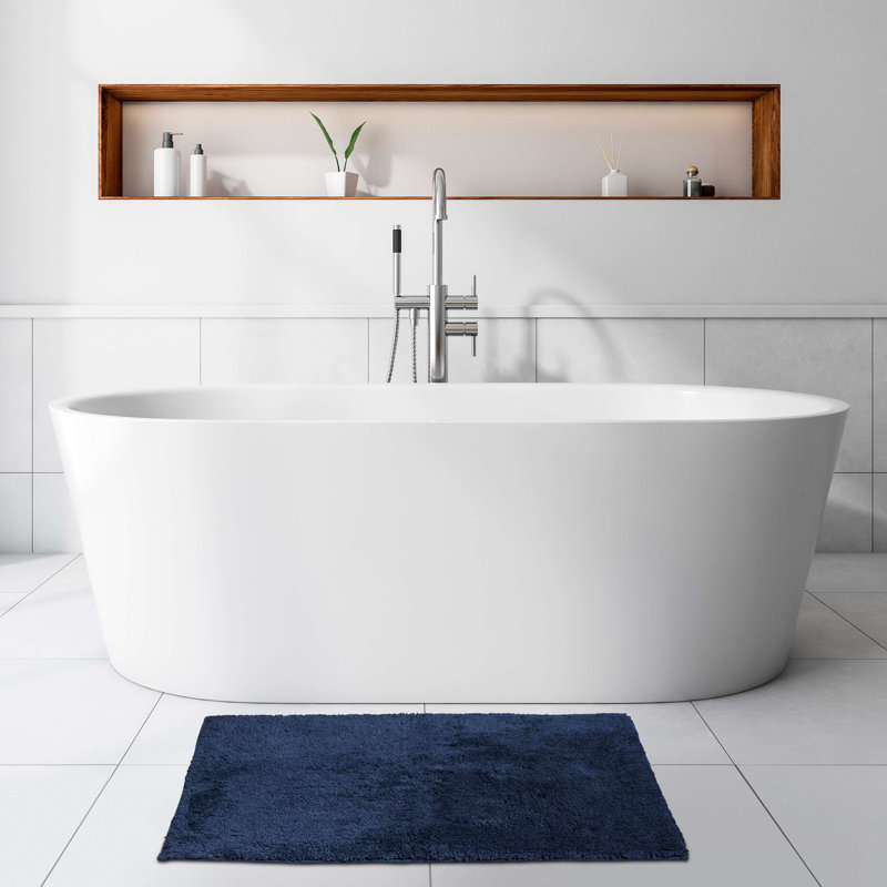 Tapis pour salle de bain Antonio, Bleu marine, 22", 44"