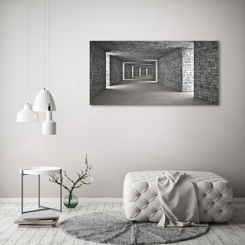 Brick Tunnel 1 Piece Wrapped Canvas Wall Art