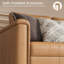Canapé modulaire 78 po en similicuir 2 places avec rangement et console, brun 78 po-667532937