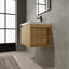 Armoire de salle de bain 24 po pour grandes surfaces - Contreplaqué de bureau robuste en chêne moderne avec options de rangement suffisantes