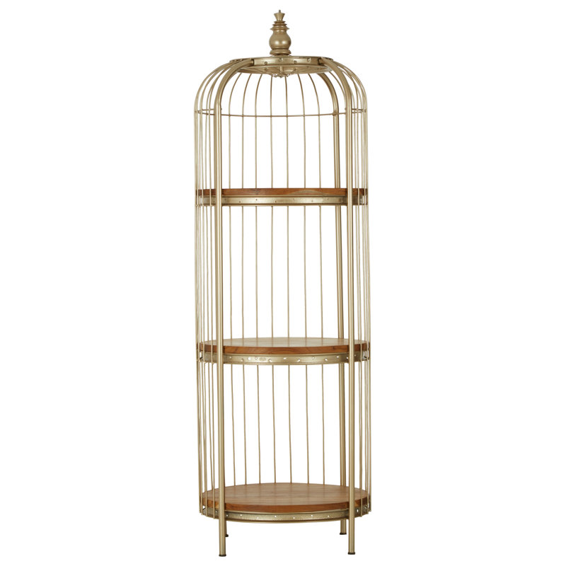 Bird Cage, 150cm H x 56cm W x 56cm D, Champagne Gold