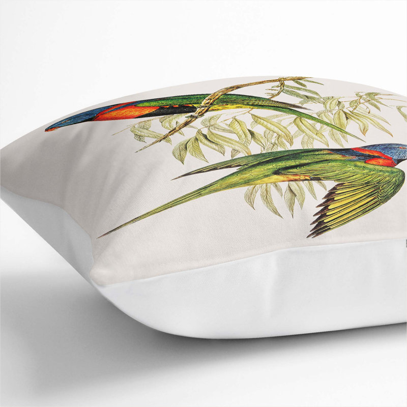 Square Throw Cushion, White, 55cm H x 55cm W x 20cm D