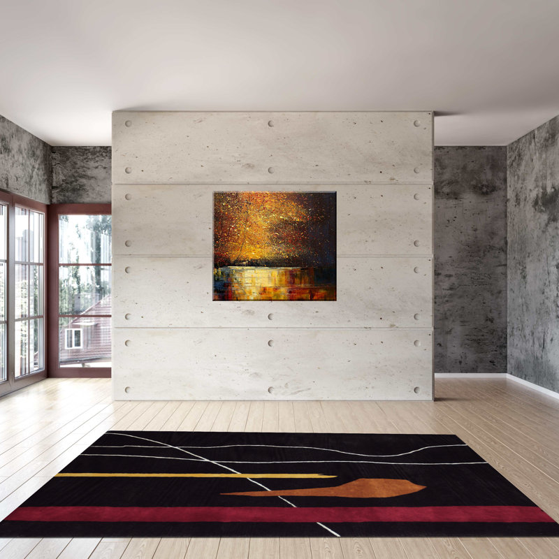 Lightner Abstract Indoor Rug, Rectangle 5' x 8'
