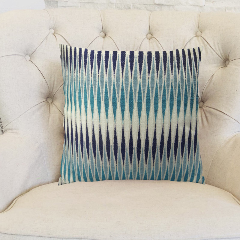 Thames River Cobalt Throw Pillow, 12" H x 25" W, Rectangular