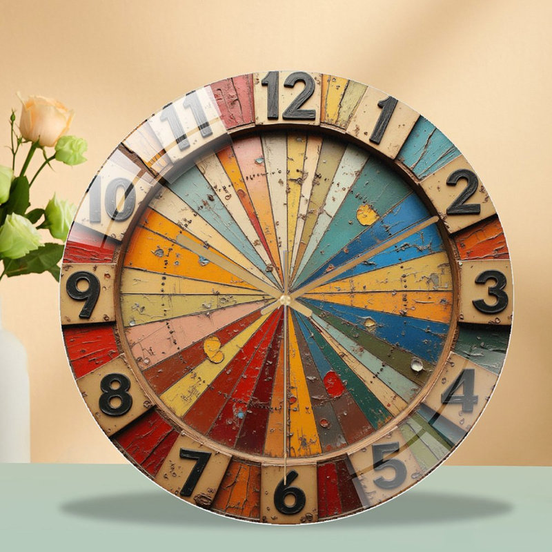 Horloge murale rétro vintage 12 po