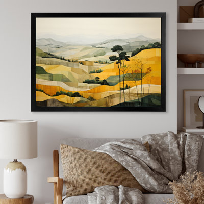 " Yellow And Green Pastoral Bold Landscape IV "