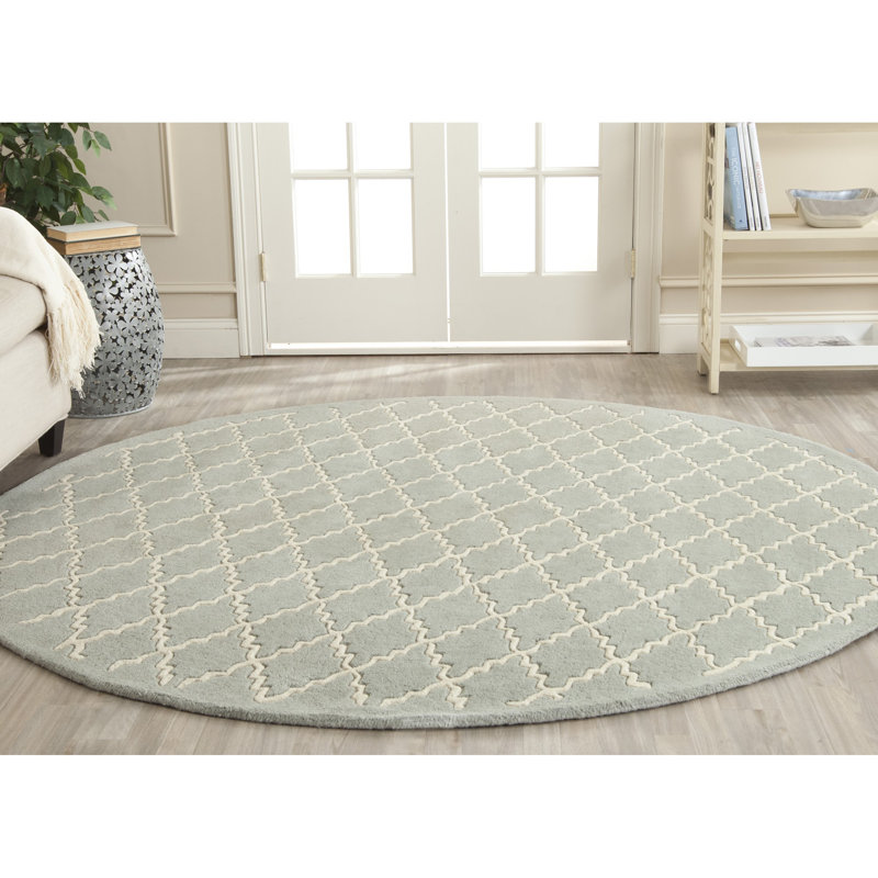 Tapis en laine touffeté à la main Carolene, Rond 7 pi