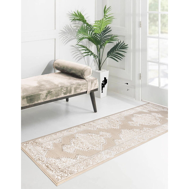 Bracha Floral Area Rug, Runner 60 x 220cm